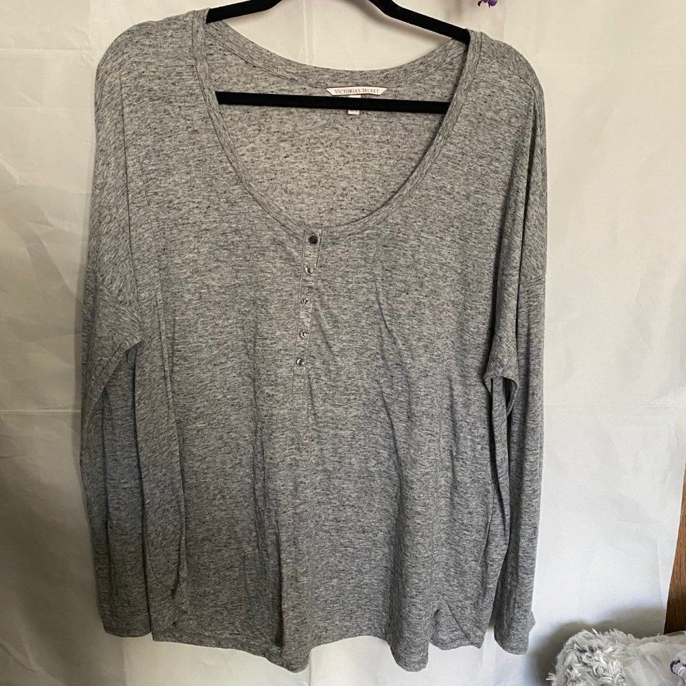 VICTORIA'S SECRET CROP LONG SLEEVE XS pajama top